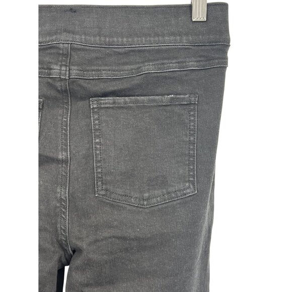 Spanx Women Skinny Black Size Medium M Distress Mid Rise Jeans Stretch New - Picture 6 of 12